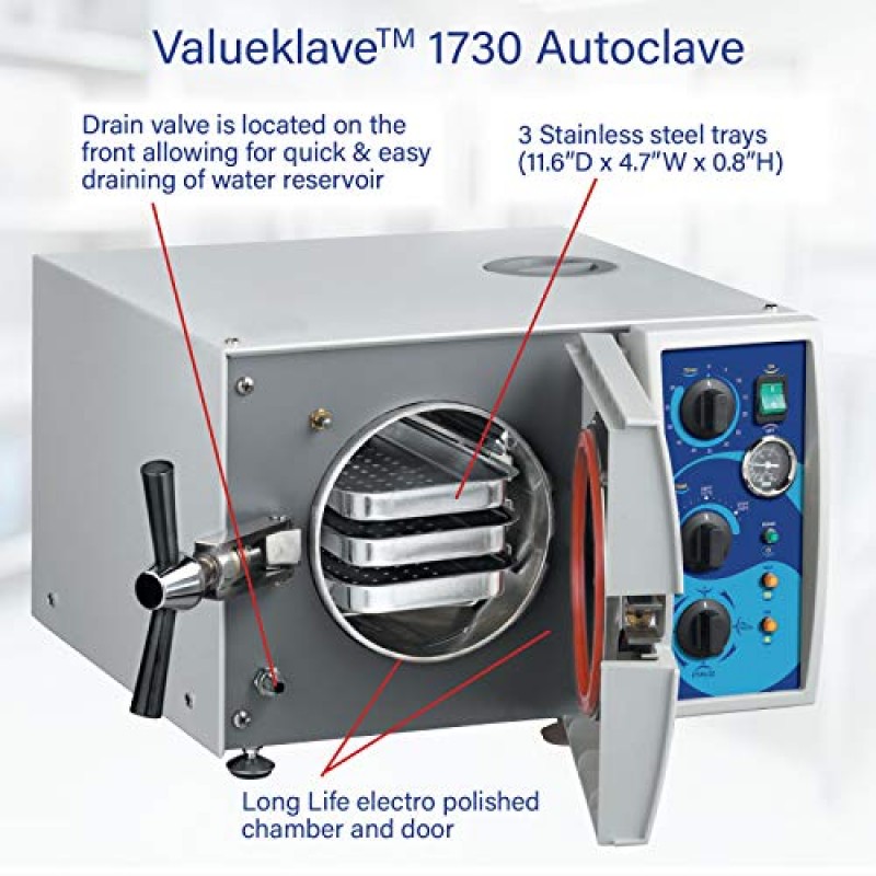 Tuttnauer 1730 Valueklave | Compact Footprint And Easy Operation | Ideal Autoclave For Small Offices