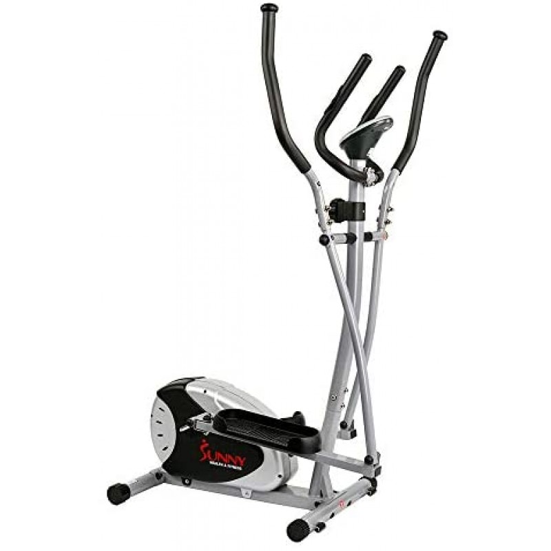 Sunny Health & Fitness SF-E905 Elliptical Machine Cross Trainer with 8 Level Resistance and Digital Monitor