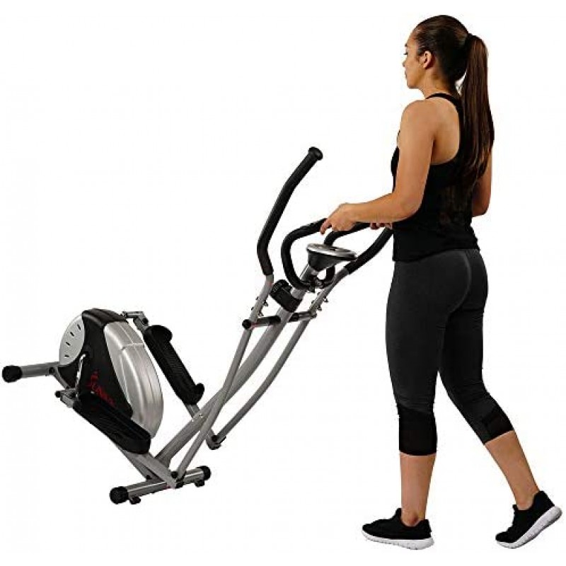 Sunny Health & Fitness SF-E905 Elliptical Machine Cross Trainer with 8 Level Resistance and Digital Monitor