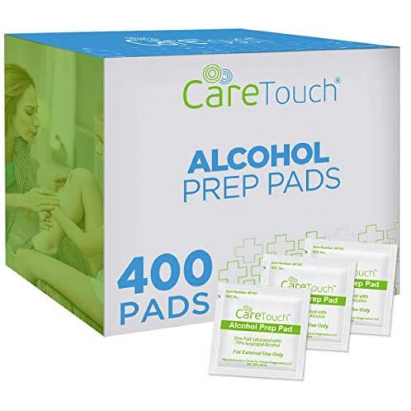 Care Touch Alcohol Prep Pads, Medium 2-Ply - 400 Wipes