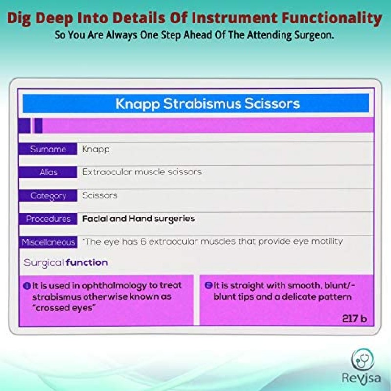 Surgical Instrumentation Flashcard for Technologists Exam,For Medical Students,Operating Room Nurses. Illustrated Instrument Index Cards for General Surgery Ob/Gyn Cardio,Orthopedics,Vascular 2