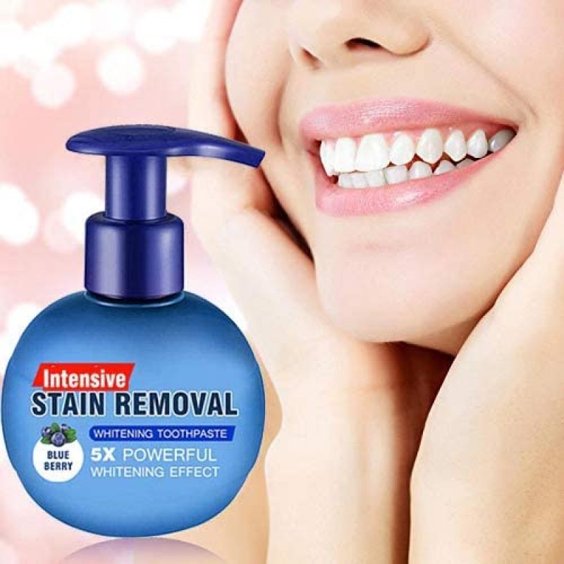 Intensive Stain Removal Whitening Toothpaste Baking Soda Fight Bleeding Gums Power Cleaning Fluoride-Free Natural Press Toothpaste