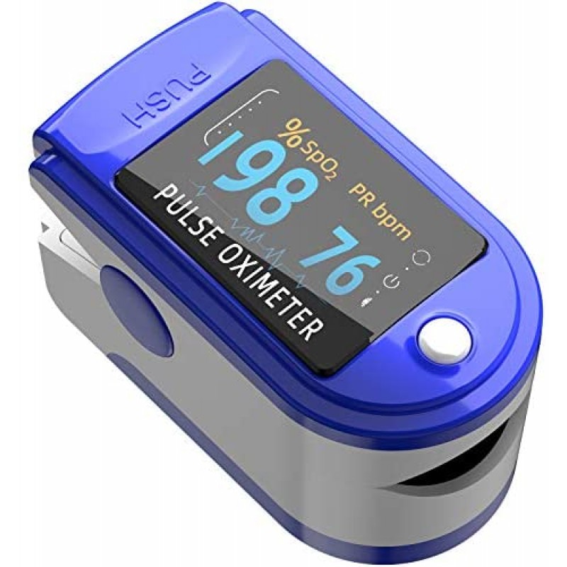 Pulse Oximeter Fingertip, Blood Oxygen Saturation Monitor Fingertip, Blood Oxygen Meter Finger Oximeter Finger with Pulse, O2 Monitor Finger for Oxygen