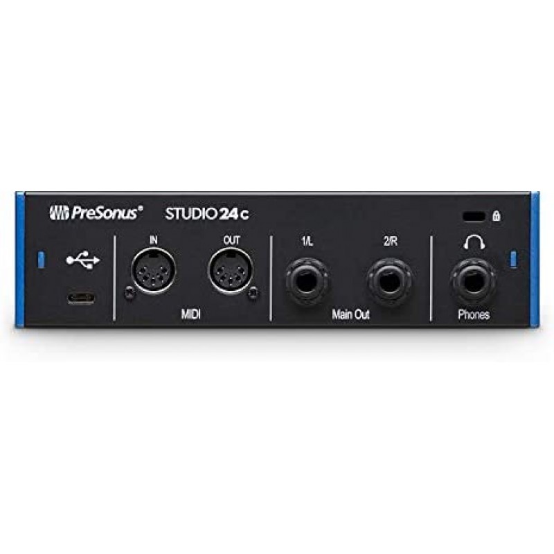 PreSonus Studio 24c 2x2 USB Type-C Audio/MIDI Interface Studio Bundle with Studio One Artist Software Pack