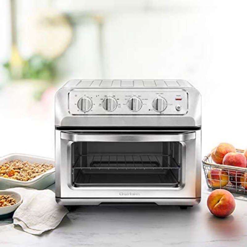 Chefman 20L Air Fryer Toaster Oven, 7-in-1 Combo w/Convection Bake & Broil, Auto Shut-Off, 60 Min Timer, Fry Oil-Free, Nonstick Interior, Accessories & Cookbook Included, Stainless Steel