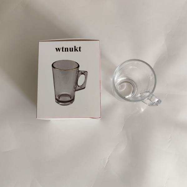 wtnukt Coffee Mugs with Handle, Transparent Coffee...