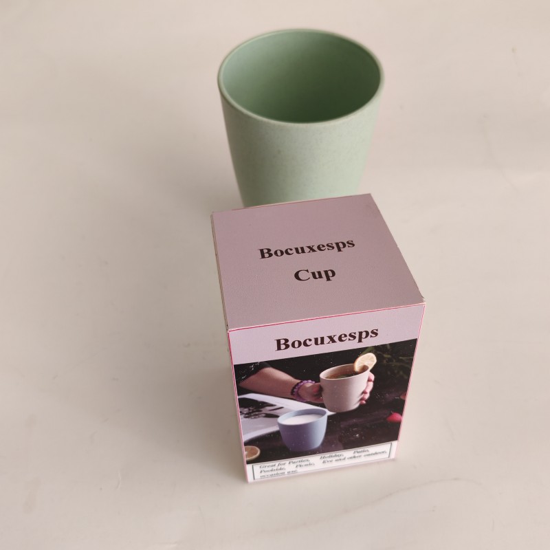 Bocuxesps Cup Reusable Plastic Drinking Cup, BPA Free Microwave & Dishwasher Safe Food Grade PP Coffee & Milk Mug