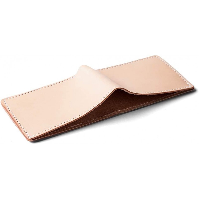 Tanner Goods | Utility Bifold Traditional 4 Card Slot Wallet, Natural Tooling Leather