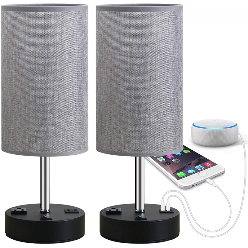 Focondot Table Lamp, Bedside Nightstand Lamps with...