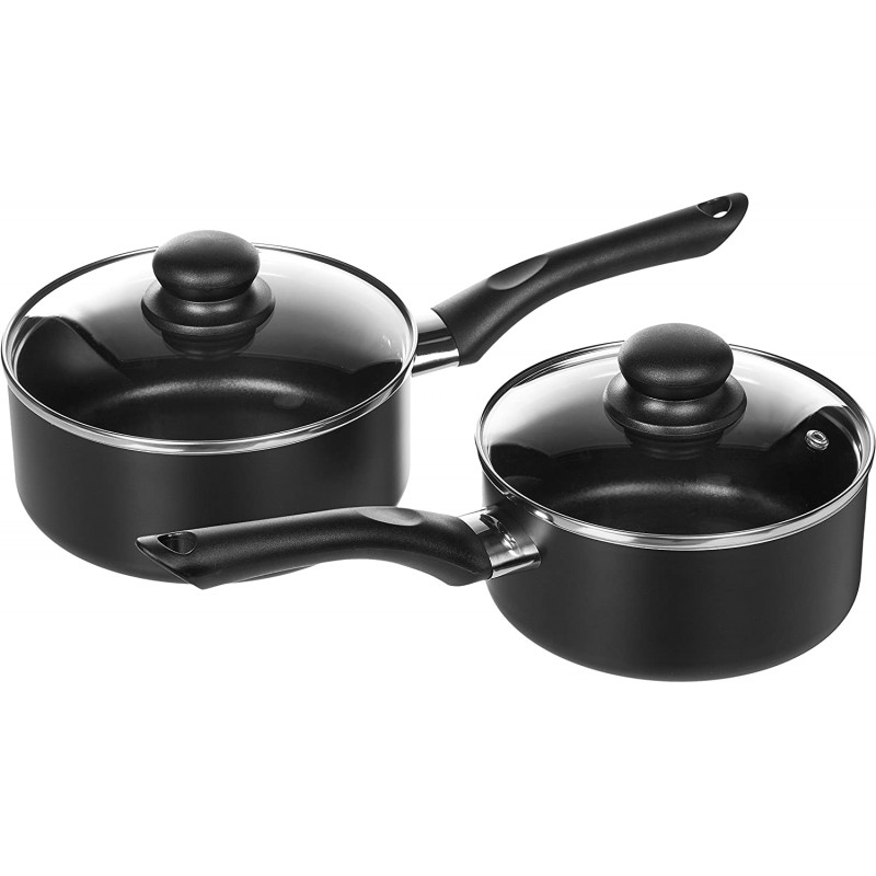 AmazonBasics Non-Stick Cookware Set, Pots and Pans - 8-Piece Set